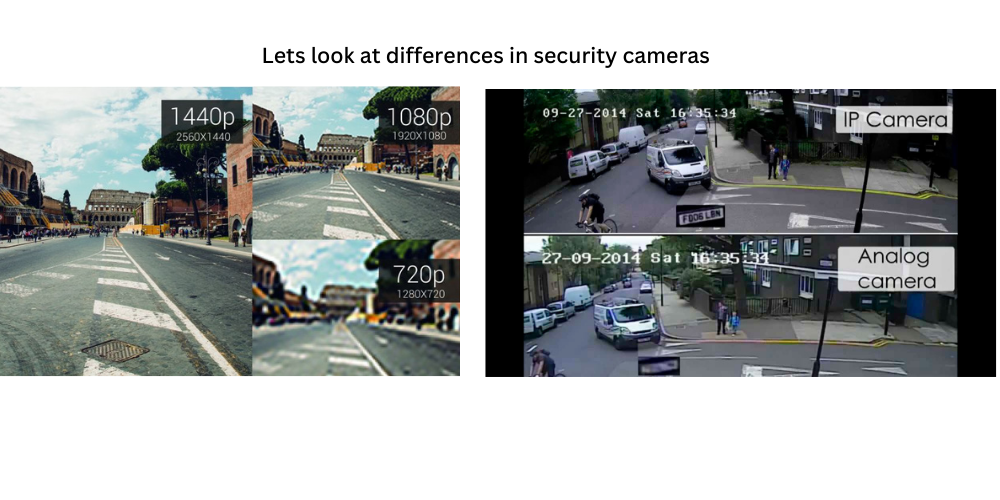 Lets look at differences in security cameras