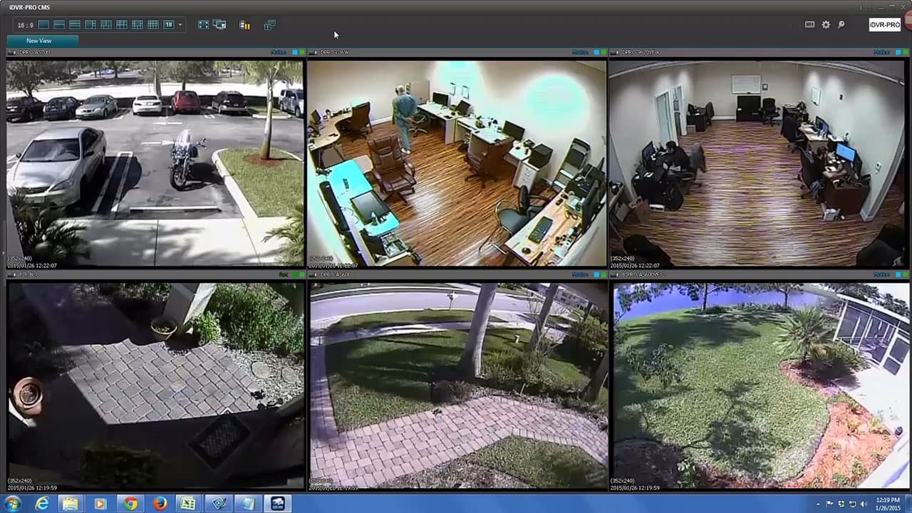 Security cameras video feed